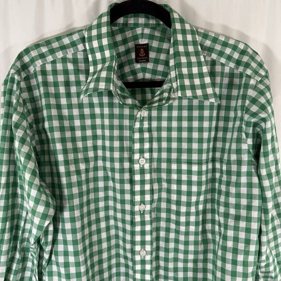 Robert Talbott Respoke Dress Shirt Men's Large Green Plaid Button Up Long Sleeve - Picture 2 of 9
